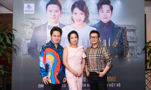 Bộ 3 Bằng Kiều, Mỹ Linh và Tùng Dương hội ngộ trong liveshow "Hà Nội phố". Ảnh: BTC