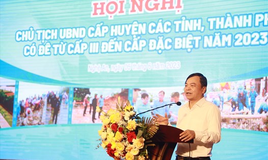 Thứ trưởng Bộ Nông nghiệp và Phát triển nông thôn Nguyễn Hoàng Hiệp phát biểu tại Hội nghị. Ảnh: Duy Chương