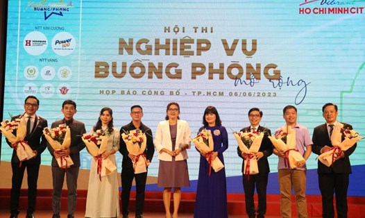 Ban tổ chức "Hội thi Nghiệp vụ buồng phòng mở rộng TP Hồ Minh" 2023. Ảnh: Nhà sản xuất