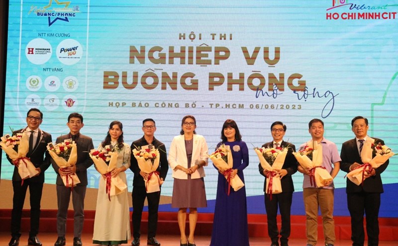 Ban tổ chức "Hội thi Nghiệp vụ buồng phòng mở rộng TP Hồ Minh" 2023. Ảnh: Nhà sản xuất