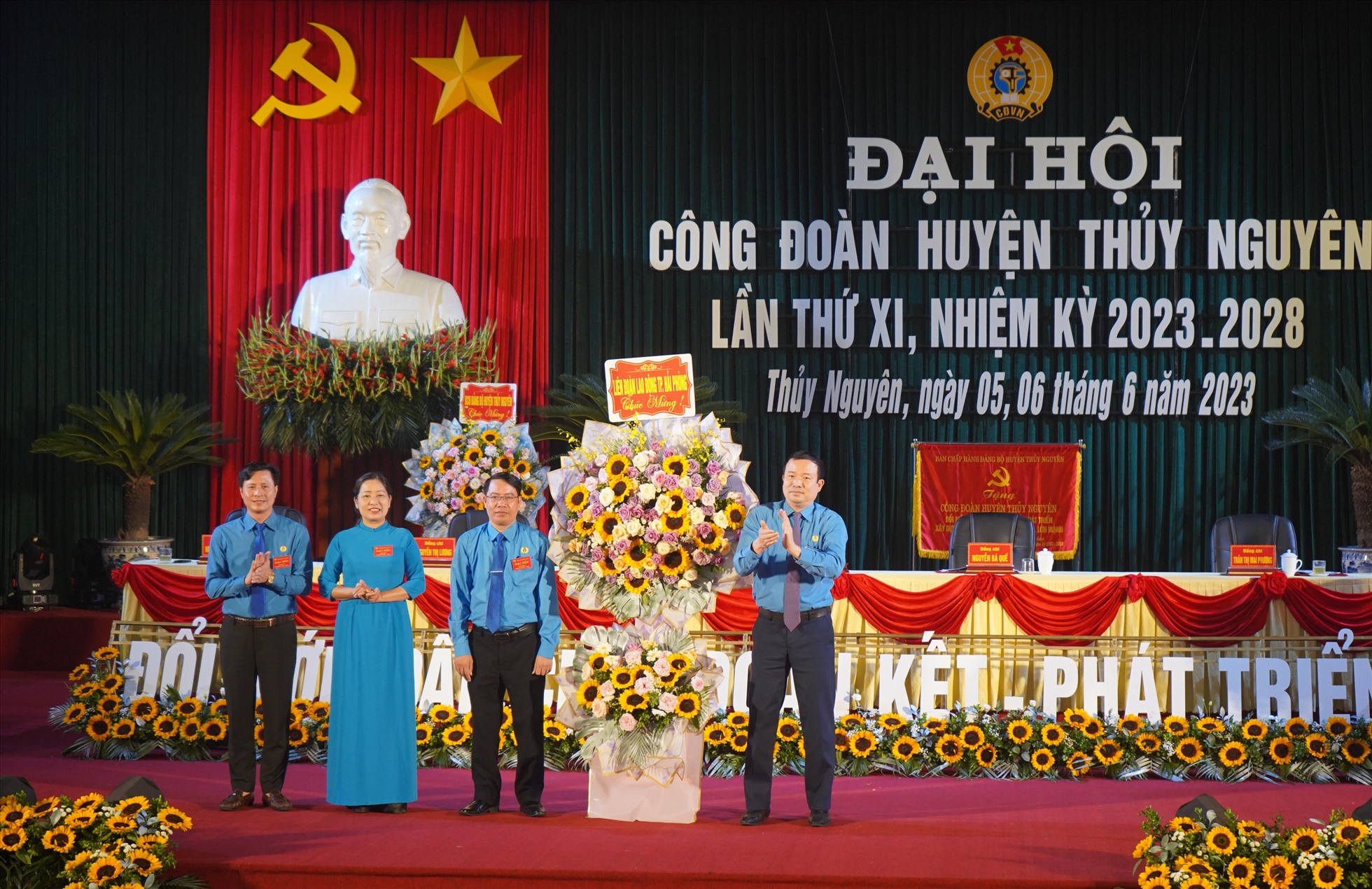 Ông Bùi Văn Biên tái đắc cử chức Chủ tịch LĐLĐ huyện Thuỷ Nguyên, Hải Phòng