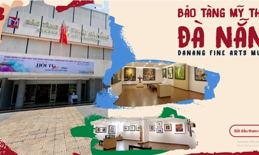 Giao diện tham quan bằng công nghệ thực tế ảo của Bảo tàng Mỹ thuật Đà Nẵng. Ảnh: Mỹ Linh