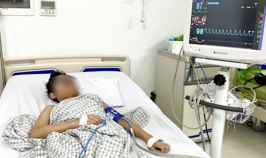 Bệnh nhi bị sốc phản vệ do ăn ba ba. Ảnh: Bệnh viện Quốc tế Sản Nhi Hải Phòng