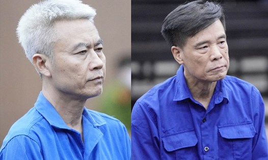 Hai cựu lãnh đạo Cienco 1 Phạm Dũng và Cấn Hồng Lai (từ trái qua). Ảnh: Quang Việt