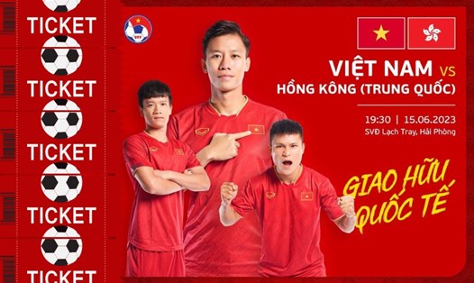 Vé trận tuyển Việt Nam - Hong Kong (Trung Quốc) được mở bán từ ngày 10.6. Ảnh: VFF
