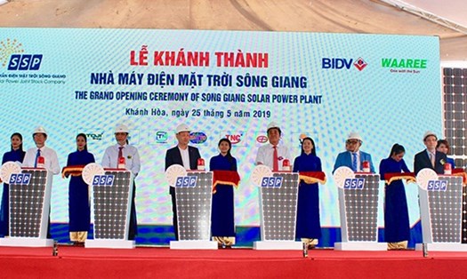 Nhà máy Điện mặt trời Sông Giang đi vào hoạt động năm 2019. Ảnh: Hữu Long