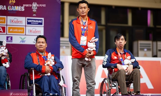 Đoàn Việt Nam xếp thứ 3 chung cuộc tại ASEAN Para Games 12. Ảnh: Cambodia 2023