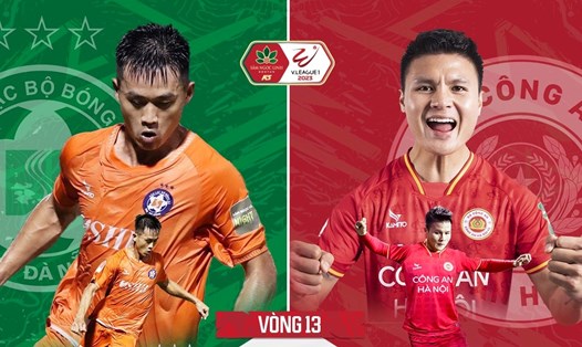 Công an Hà Nội làm khách trước Đà Nẵng ở vòng 13 V.League 2023. Ảnh: FPT PLay 