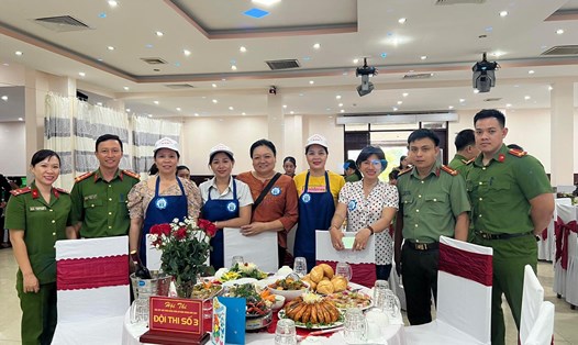 Đoàn viên Công đoàn Công an tỉnh Bình Thuận tham gia hội thi. Ảnh: Công đoàn Công an Nhân dân.
