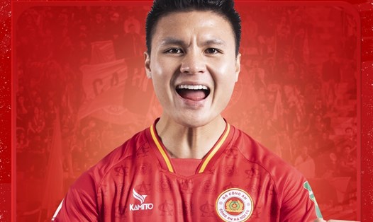 Tiền vệ Quang Hải sẽ mang áo đấu số 2 tại câu lạc bộ Công an Hà Nội. Ảnh: CAHN FC