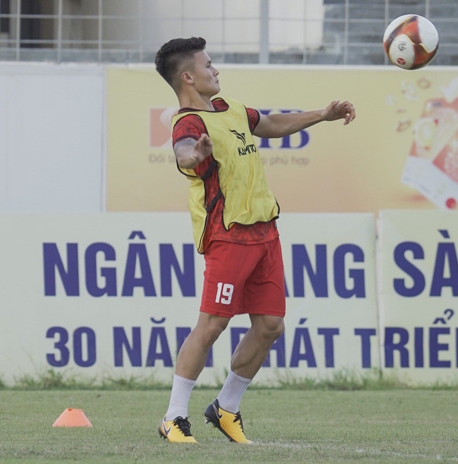 Quang Hải có thể ra mắt Công an Hà Nội trong trận đấu gặp Đà Nẵng. Ảnh: CAHN FC
