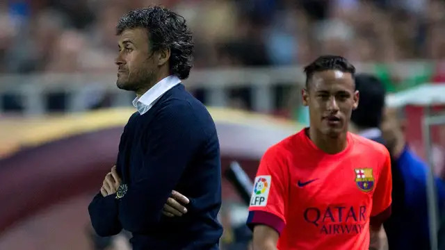 Enrique và Neymar từng làm việc chung tại Barcelona.  Ảnh: AFP
