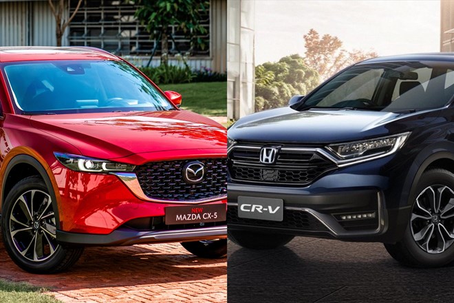 So kè 2 mẫu crossover Nhật Bản Mazda CX-5 2023 và Honda CR-V