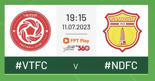 Viettel tiếp đón Nam Định trên sân nhà tại tứ kết Cúp Quốc gia 2023. Ảnh: VPF