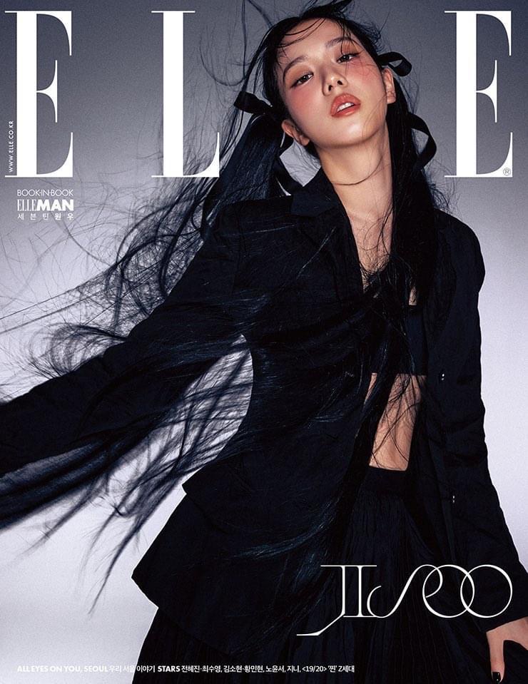 Jisoo Blackpink trên trang bìa tạp chí Elle Korea. Ảnh: Elle