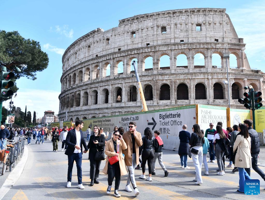 Đấu trường La Mã ở thủ đô Rome, Italy. Ảnh: Xinhua