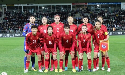 Tuyển nữ Việt Nam thi đấu với Tây Ban Nha trước thềm World Cup nữ 2023. Ảnh: VFF