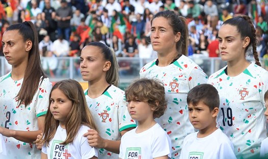 Đội tuyển nữ Bồ Đào Nha lần đầu tiên tham dự vòng chung kết World Cup nữ. Ảnh: LĐBĐ Bồ Đào Nha