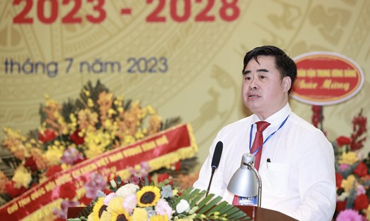 Ông Phạm Minh Tuấn giữ chức Chủ tịch Hội Xuất bản Việt Nam nhiệm kì 2023-2028. Ảnh: Hải Nguyễn