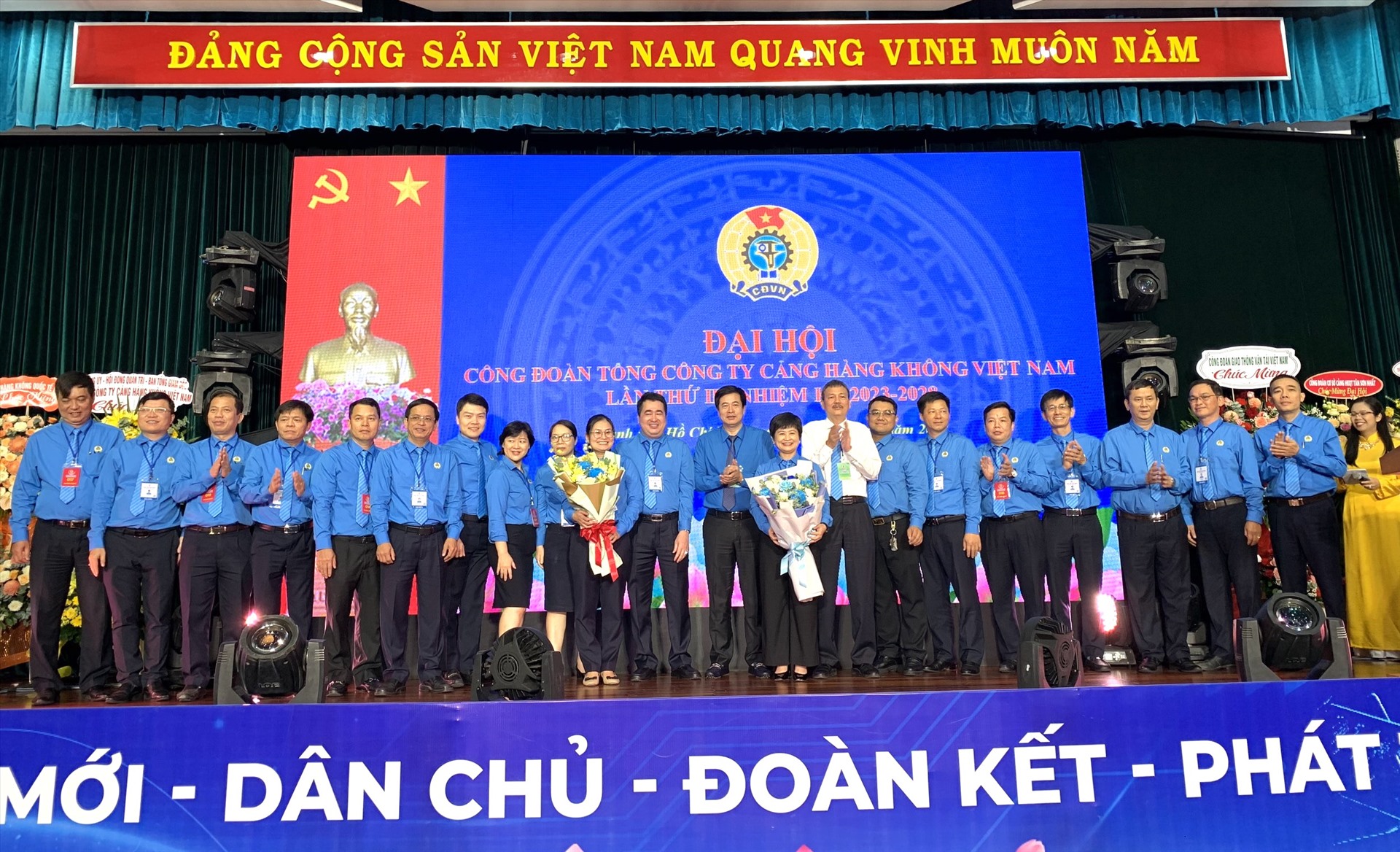 Ra mắt Ban Chấp hành Công đoàn Tổng Công ty Cảng Hàng không Việt Nam nhiệm kỳ 2023-2028. Ảnh: Quốc Thế 