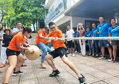 Hội thao chào mừng Đại hội Công đoàn cơ quan Bộ Nông nghiệp và Phát triển nông thôn lần thứ VI, nhiệm kỳ 2023- 2028 do Công đoàn Cục Thú y chủ trì tổ chức. Ảnh: Quỳnh Trang