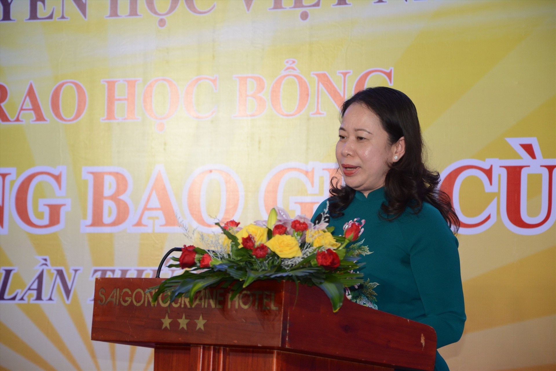 Phó Chủ tịch nước Võ Thị Ánh Xuân mong phong trào học tập sẽ gắn với thực tiễn phát triển đất. Ảnh: Thùy Trang