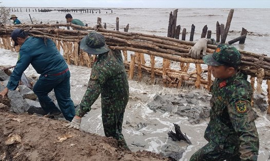 Những dự án Chống sạt lở bờ biển được Kiên Giang quan tâm thực hiện. Ảnh: Nguyên Anh
