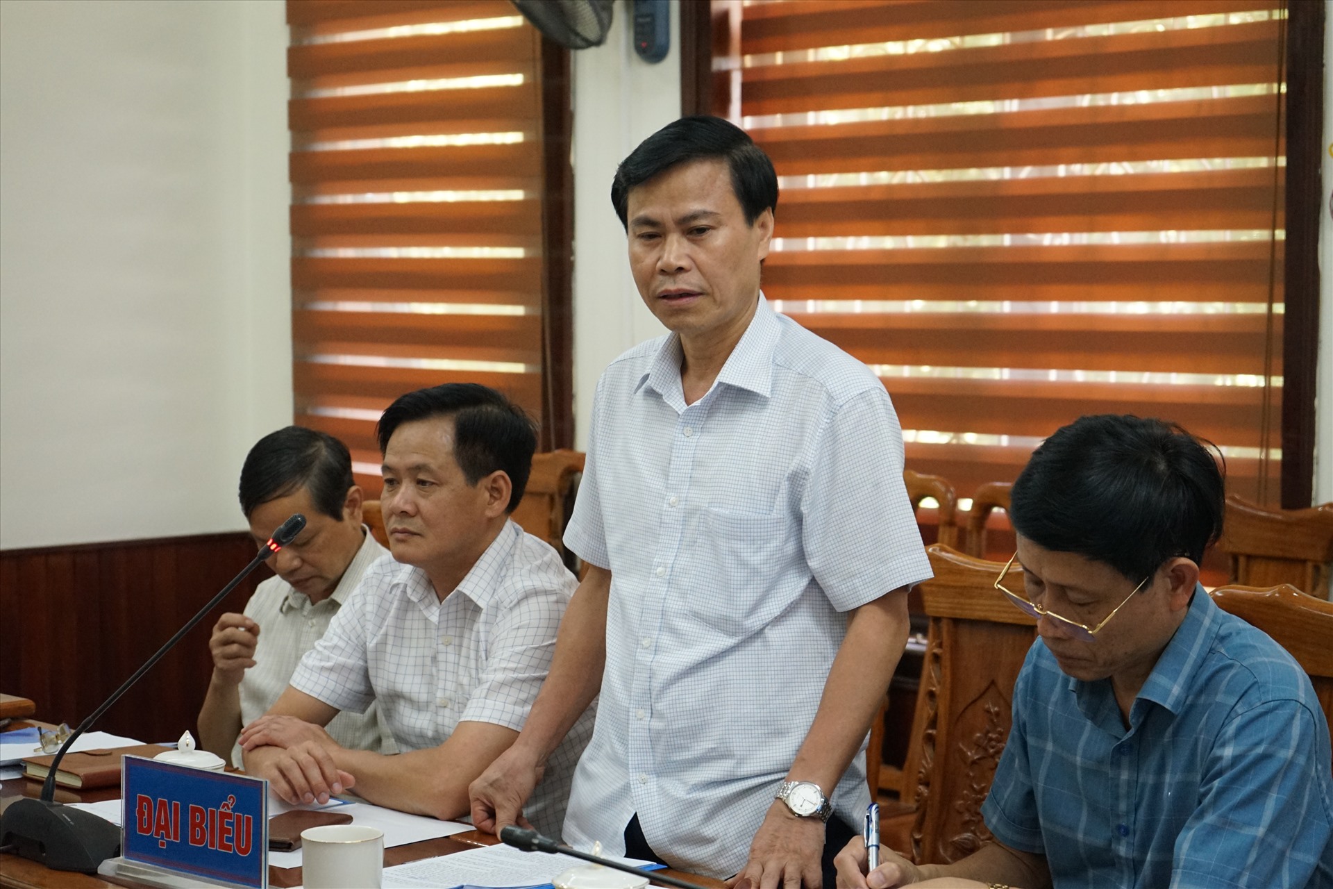 Đại diện Liên minh Hợp tác xã tỉnh Thanh Hóa phát biểu tại hội nghị. Ảnh: Quách Du