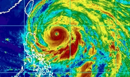 Cần đề phòng bão mạnh trong 3 tháng tới, trên đây là hình ảnh bão Mawar ở vùng biển Philippines vào ngày 28.5. Ảnh: PAGASA