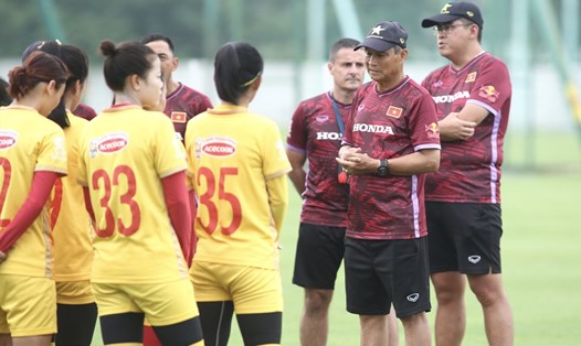 Đội tuyển nữ Việt Nam hướng đến mục tiêu ghi bàn tại World Cup nữ 2023. Ảnh: VFF