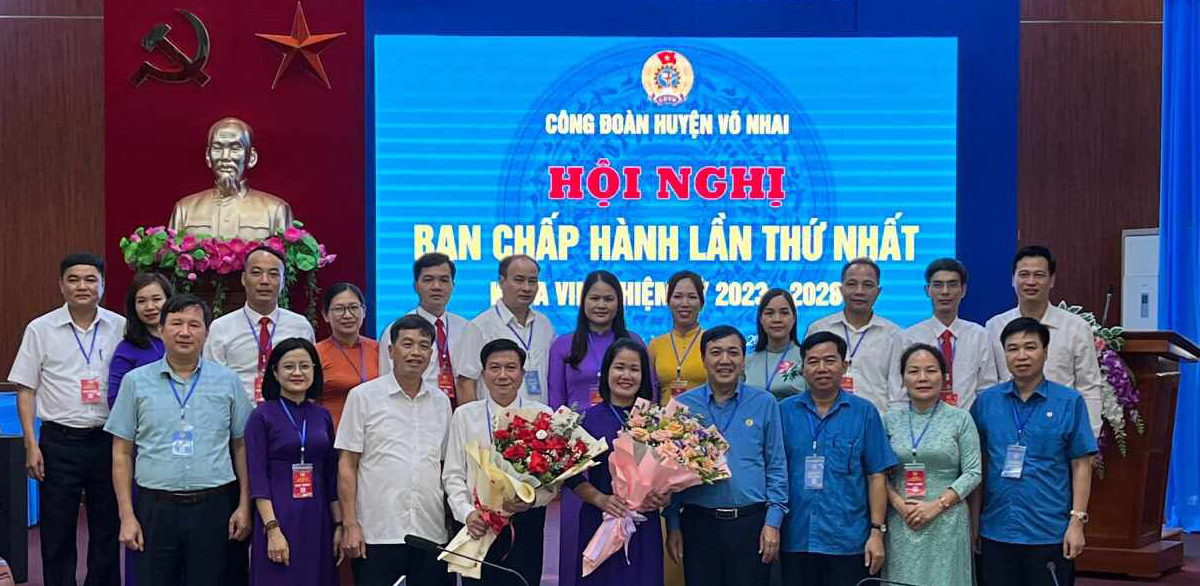  BCH Liên đoàn Lao động huyện Võ Nhai khóa VIII (nhiệm kỳ 2023-2028). Ảnh: Minh Hạnh 