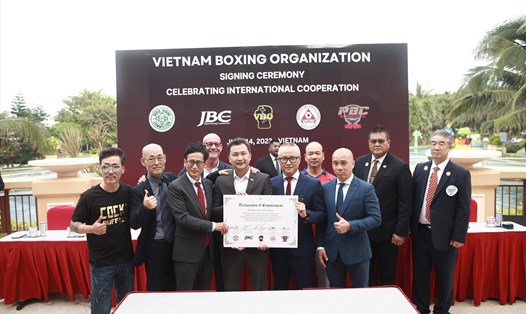 Tổ chức quyền Anh Việt Nam - Vietnam Boxing Organization (VBO) ra đời hôm 14.7 đánh dấu cột mốc phát triển mới cho boxing chuyên nghiệp Việt Nam. Ảnh: Phong Lê