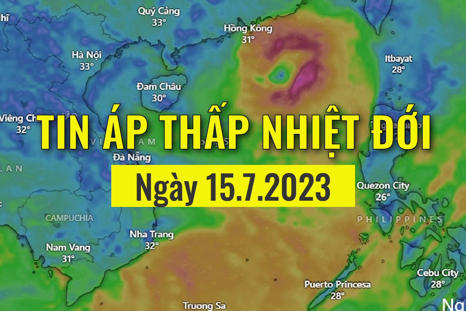 Tin bão mới nhất: Bão số 1 Talim đã mạnh lên, giật cấp 11