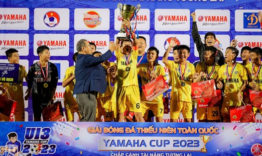 U13 Sông Lam Nghệ An vô địch U13 toàn quốc 2023. Ảnh: CLB SLNA