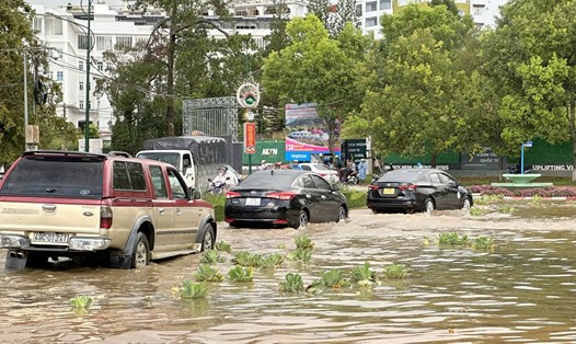 UBND thành phố Đà Lạt chỉ đạo cơ quan chức năng, UBND các phường khẩn trương vào cuộc khắc phục tình trạng cứ xảy ra mưa lớn là bị ngập úng cục bộ ở một số vị trí. Ảnh: Khánh Phúc