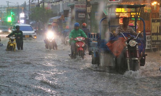 TP Hồ Chí Minh và Nam Bộ tiếp tục xảy ra mưa lớn diện rộng. Ảnh: Chân Phúc