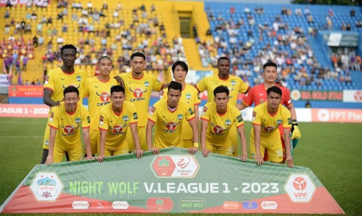Câu lạc bộ Hoàng Anh Gia Lai đua trụ hạng tại V.League 2023. Ảnh: Thanh Vũ