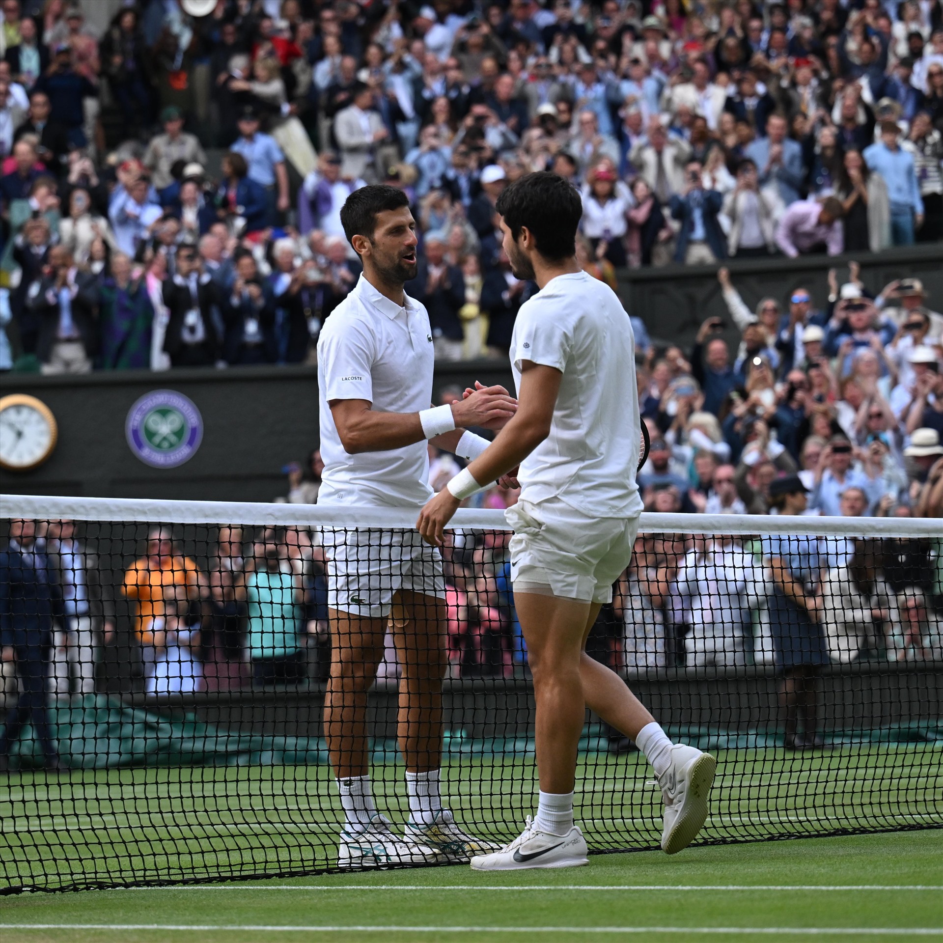 Novak Djokovic chưa thể có Grand Slam thứ 24, trong khi Carlos Alcaraz có giải major thứ hai trong sự nghiệp. Ảnh: Wimbledon