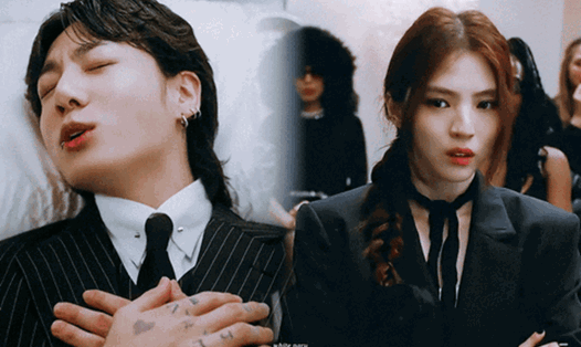 Jungkook BTS và Han So Hee trong MV "Seven". Ảnh: BigHit Music