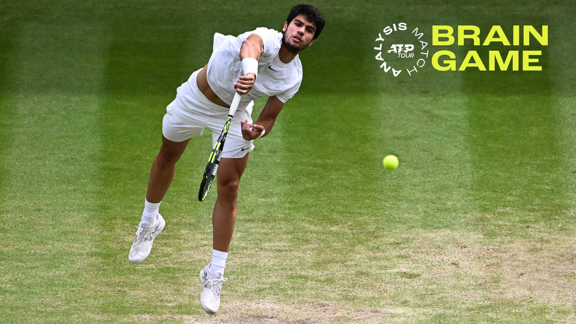 Những cú giao bóng của Alcaraz là vũ khí quan trọng mang đến chiến thắng trước Novak Djokovic. Ảnh: ATP Tour