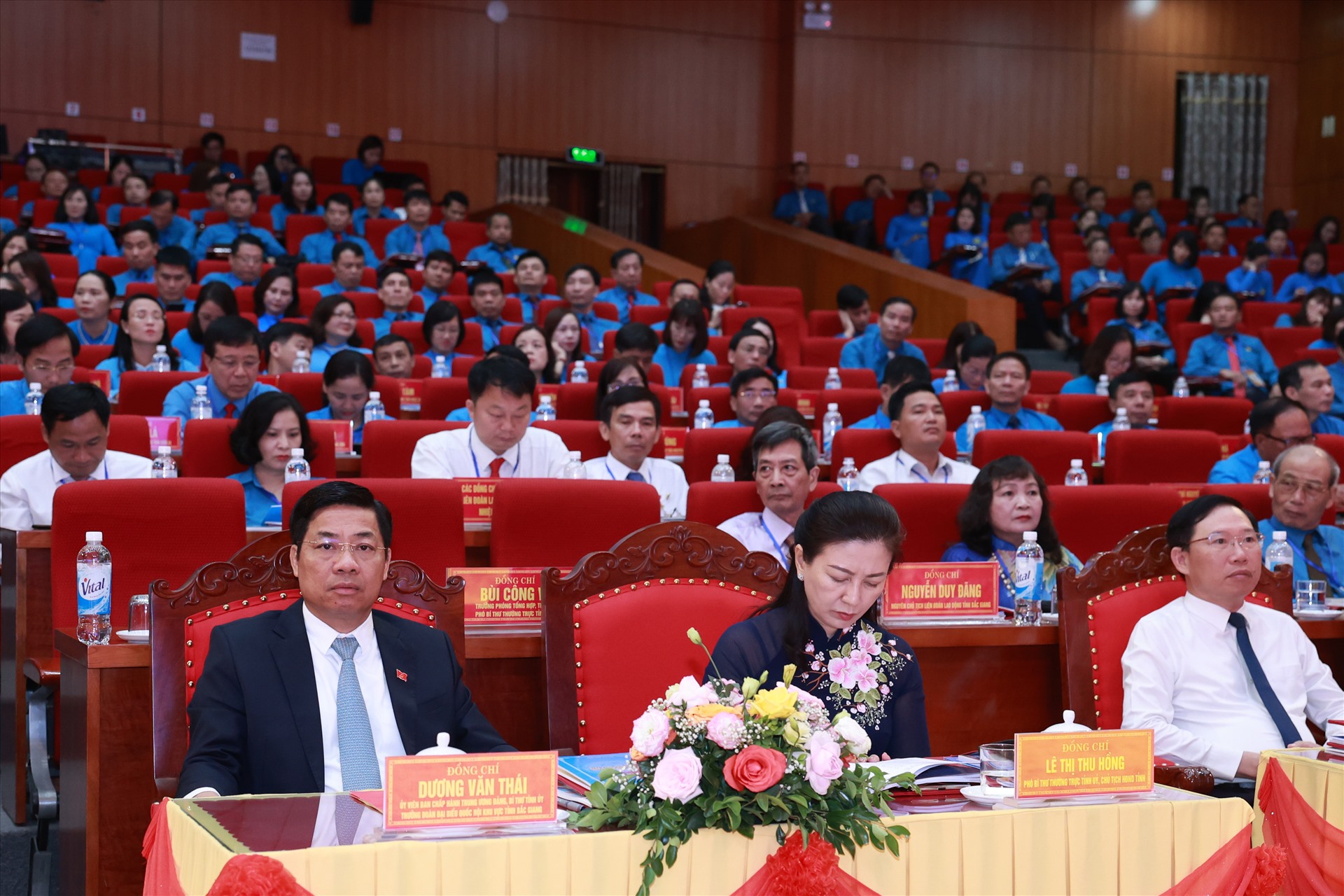 Lãnh đạo tỉnh Bắc Giang dự đại hội. Ảnh: Hải Nguyễn 