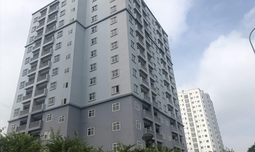 Một chung cư tái định ở đường lớn Tân Mai (quận Hoàng Mai, Hà Nội). Ảnh: Cao Nguyên.