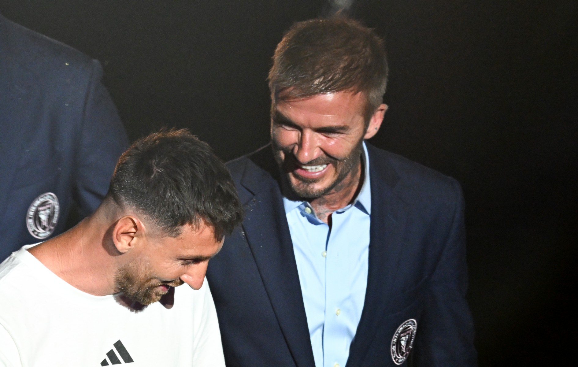 David Beckham rất hào hứng khi Messi gia nhập Miami.  Ảnh: AFP