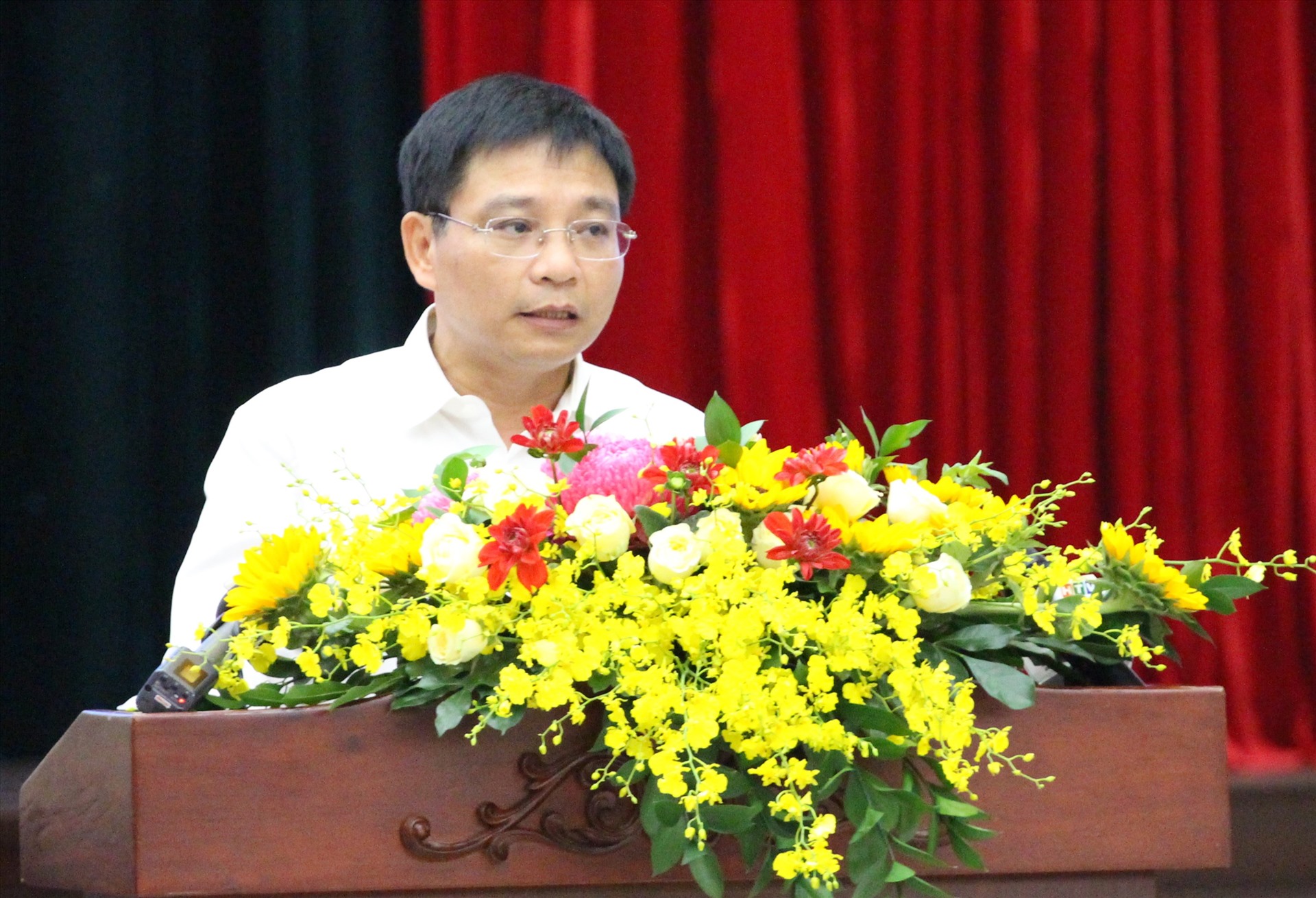 Bộ trưởng GTVT Nguyễn Văn Thắng phát biểu tại hội nghị.  Ảnh: Thành Nhân