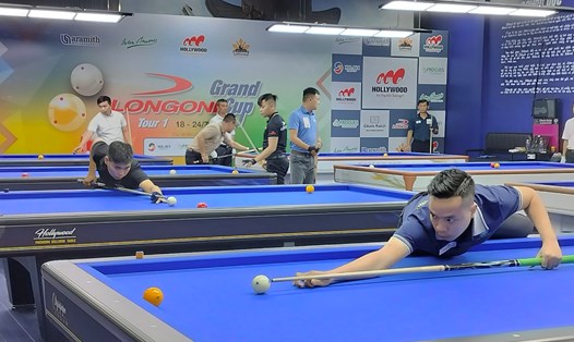 Tour 1 Giải billiards carom 3 băng Longoni Grand Cup 2023 diễn ra trên 8 bàn Hollywood tại câu lạc bộ Chuyên Nghiệp, 414 Tân Kỳ Tân Quý, quận Tân Phú, TPHCM. Ảnh: Nguyễn Đăng