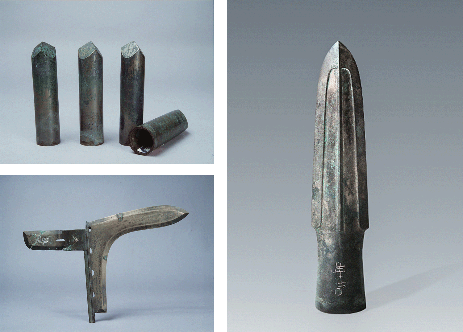 Vũ khí bằng đồng được khai quật từ Hố số 1. Ảnh: Rong Bo