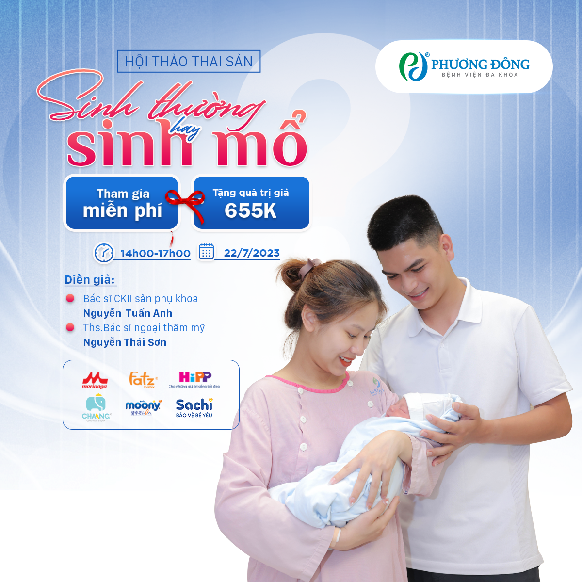 Tại hội thảo, mẹ bầu thoải mái đặt câu hỏi về mọi vấn đề trong thai kỳ để được chuyên gia giải đáp. (Nguồn ảnh: BVĐK Phương Đông)