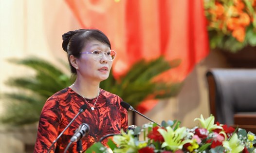 Giám đốc Sở Kế hoạch và Đầu tư TP Đà Nẵng thông tin về thu hút đầu tư FDI của thành phố 6 tháng đầu năm 2023. Ảnh: Nguyên Thi
