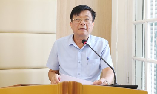 TS. Nguyễn Quốc Hùng - Phó Chủ tịch kiêm Tổng Thư ký Hiệp hội Ngân hàng Việt Nam phát biểu tại tọa đàm.