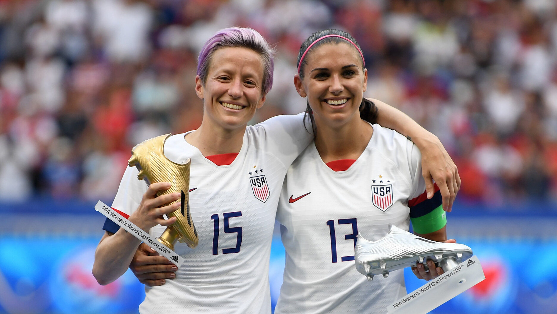 Tuyển nữ Mỹ vẫn có nhiều ngôi sao kì cựu góp mặt tại World Cup 2023 như Megan Rapinoe hay Alex Morgan. Ảnh: SBI Soccer